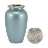 Classic Dove Lid Blue Frost Scattering Adult Cremation Urn