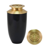 Onyx Lotus Lid Bronze Scattering Adult Cremation Urn