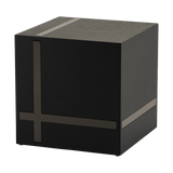 Ebony and Gray Contemporary Extra Large Cremation Urn