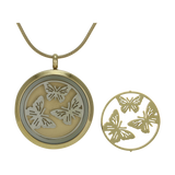 Bronze Round Hinged Heart Cremation Pendant