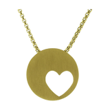 Bronze Off-Centered Heart Pendant Cremation Jewelry